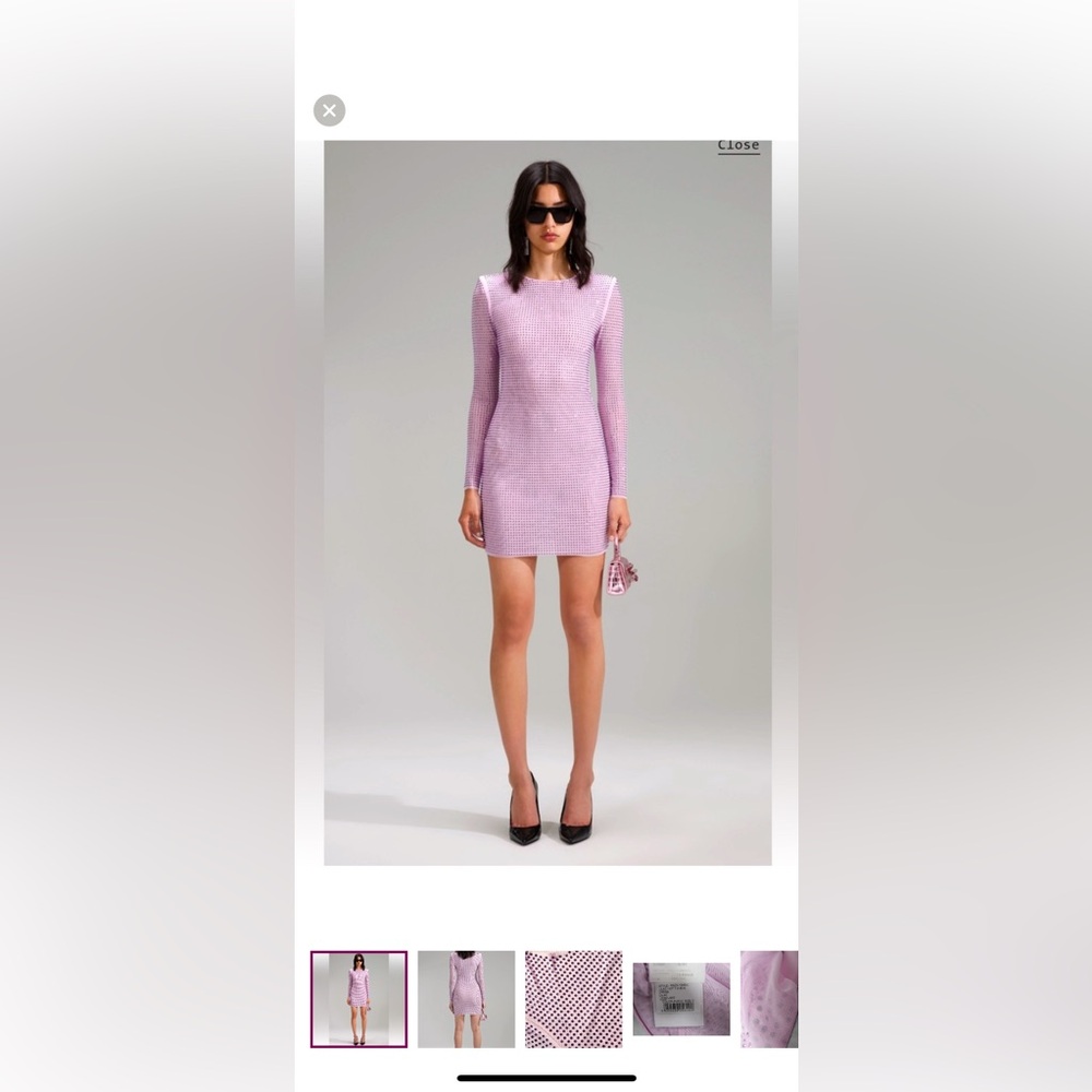 Self Portrait Pink/Purple Diamond Dress sz4